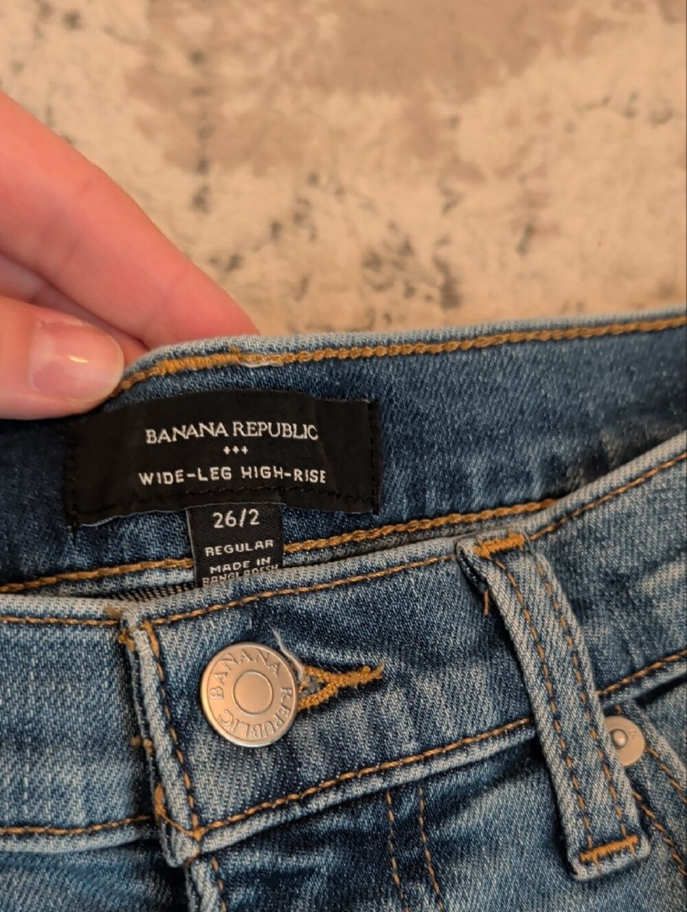 Banana Republic Wide-Leg High-Rise Jeans - Blue denim - Picture 3 of 8